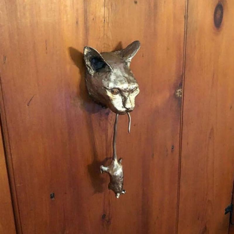 Junips | Creative Cat and Mouse Metal Door Knocker