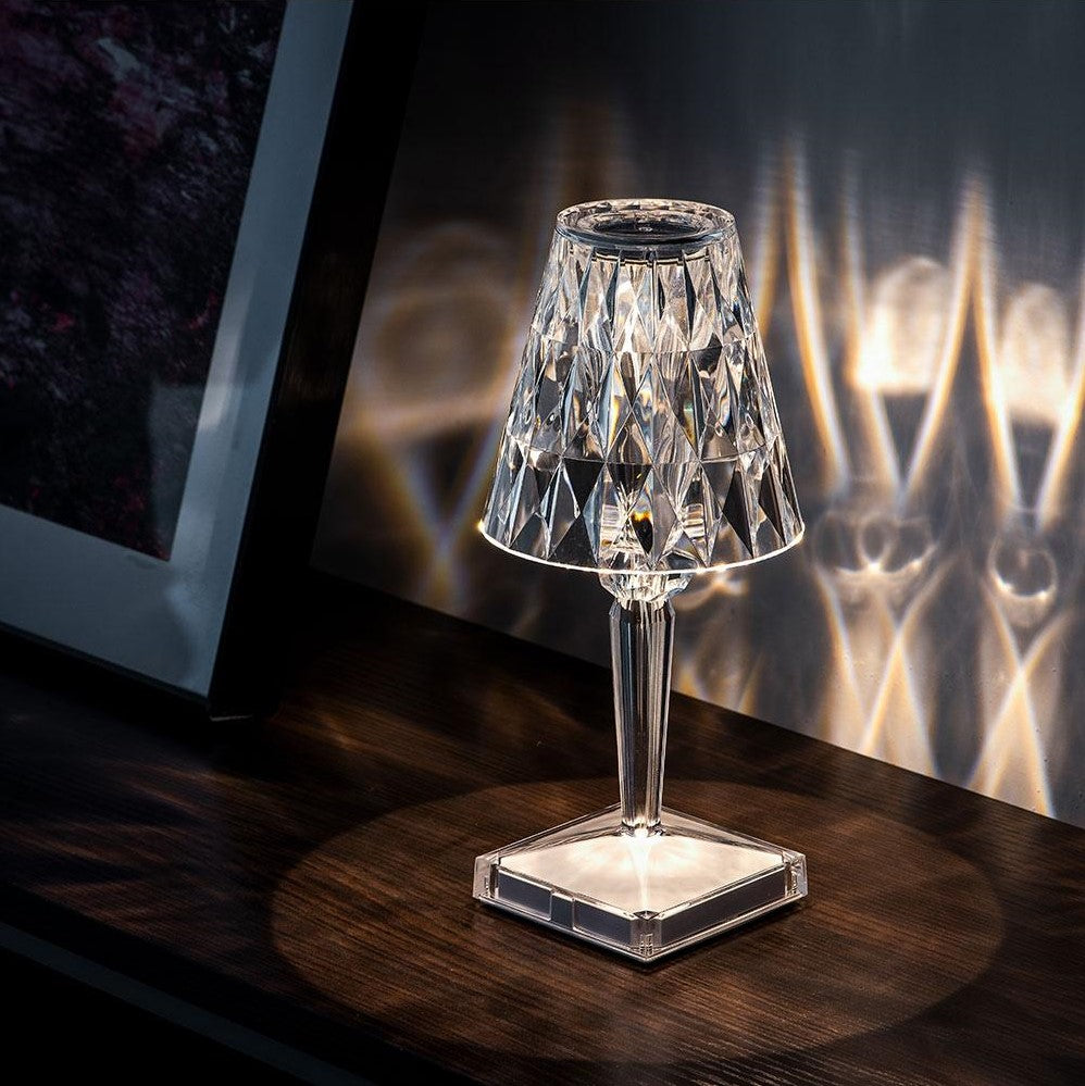 Junips | Table Lamp Crystal Acrylic Touch Rechargeable