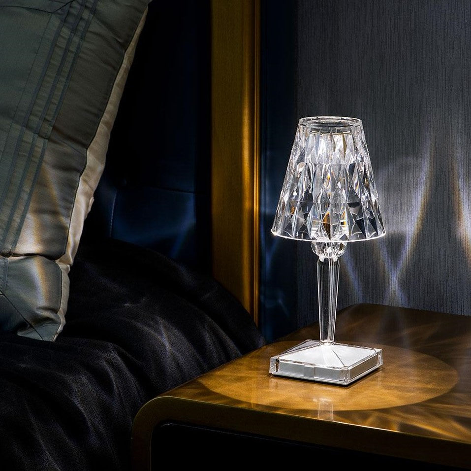 Junips | Table Lamp Crystal Acrylic Touch Rechargeable