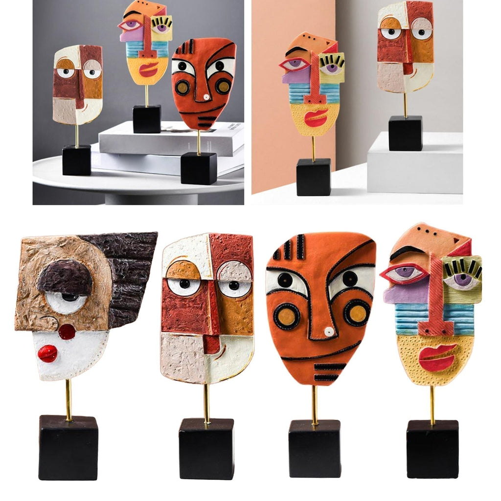 Junips | Abstract Pop Art Face Home Sculpture