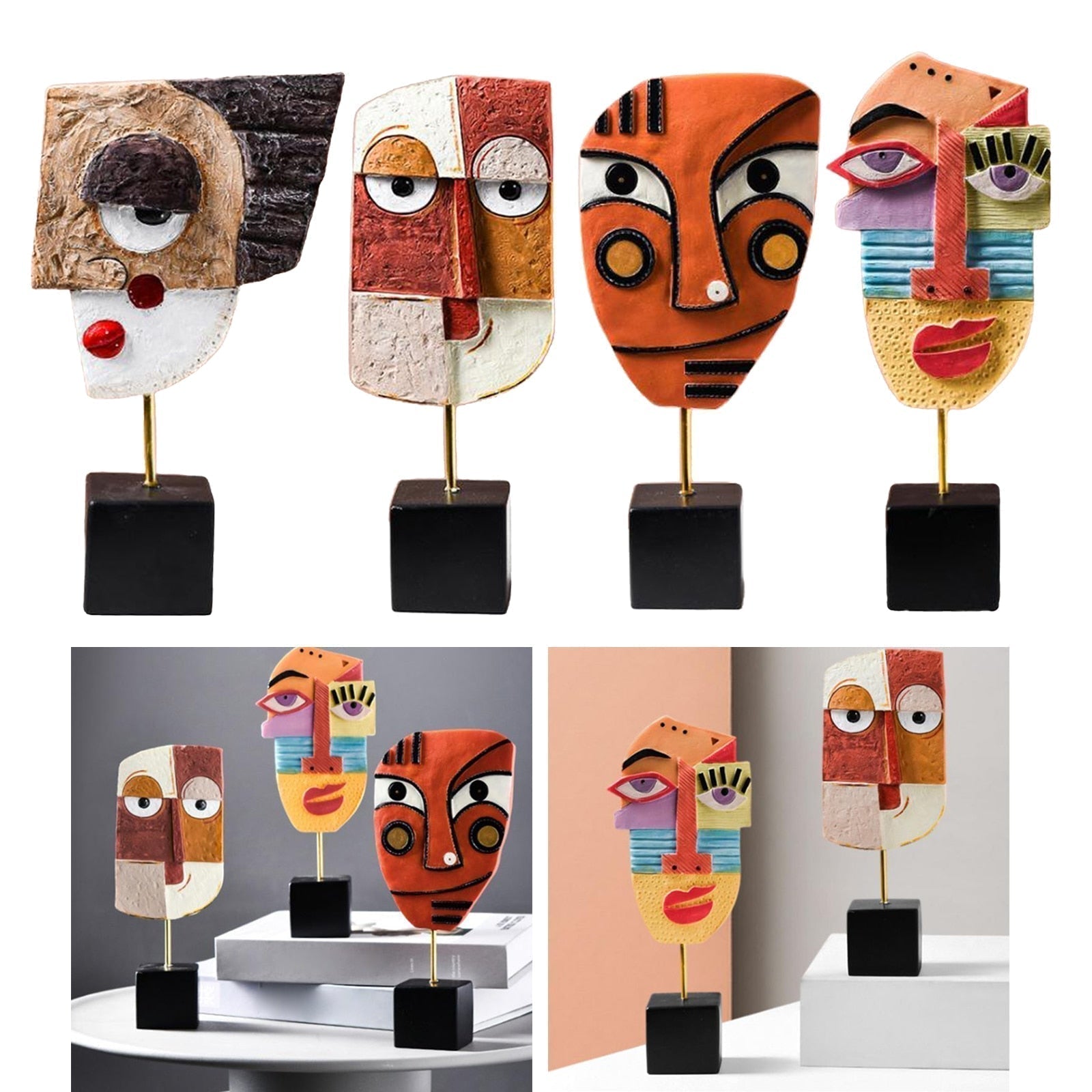 Junips | Abstract Pop Art Face Home Sculpture