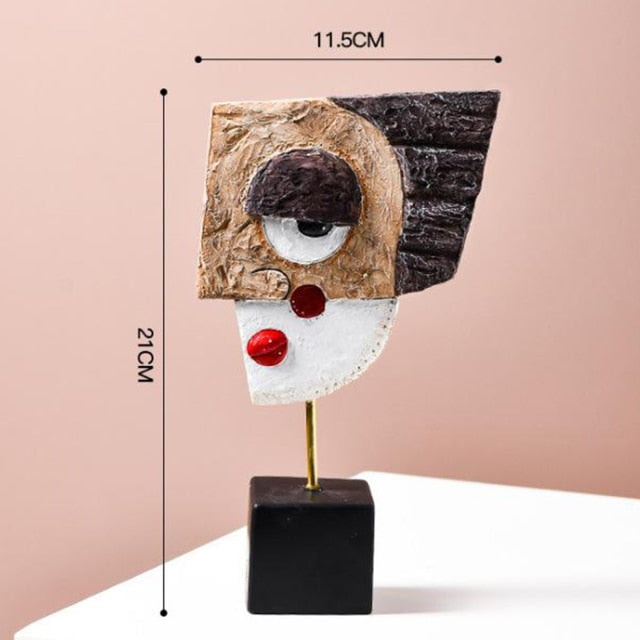 Junips | Abstract Pop Art Face Home Sculpture