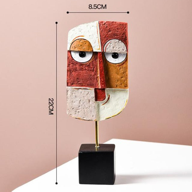 Junips | Abstract Pop Art Face Home Sculpture