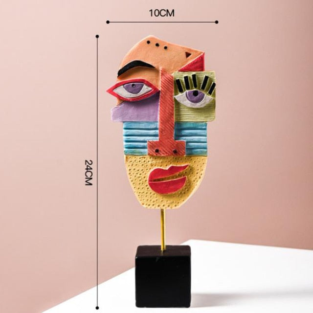 Junips | Abstract Pop Art Face Home Sculpture