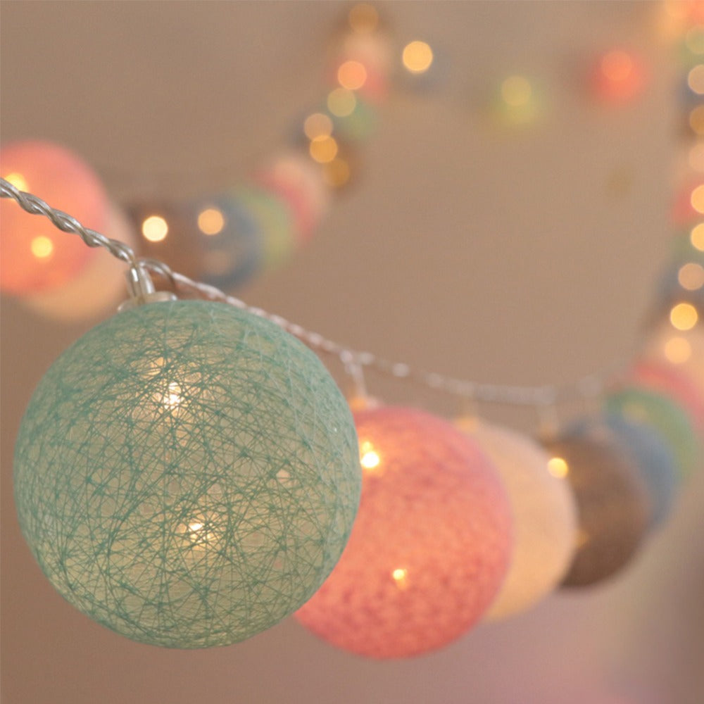 Junips | LED Cotton Ball String Lights