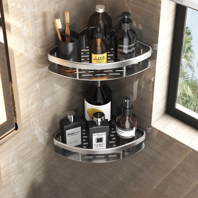 Junips | Metal Suction Cup Bathroom Shelves