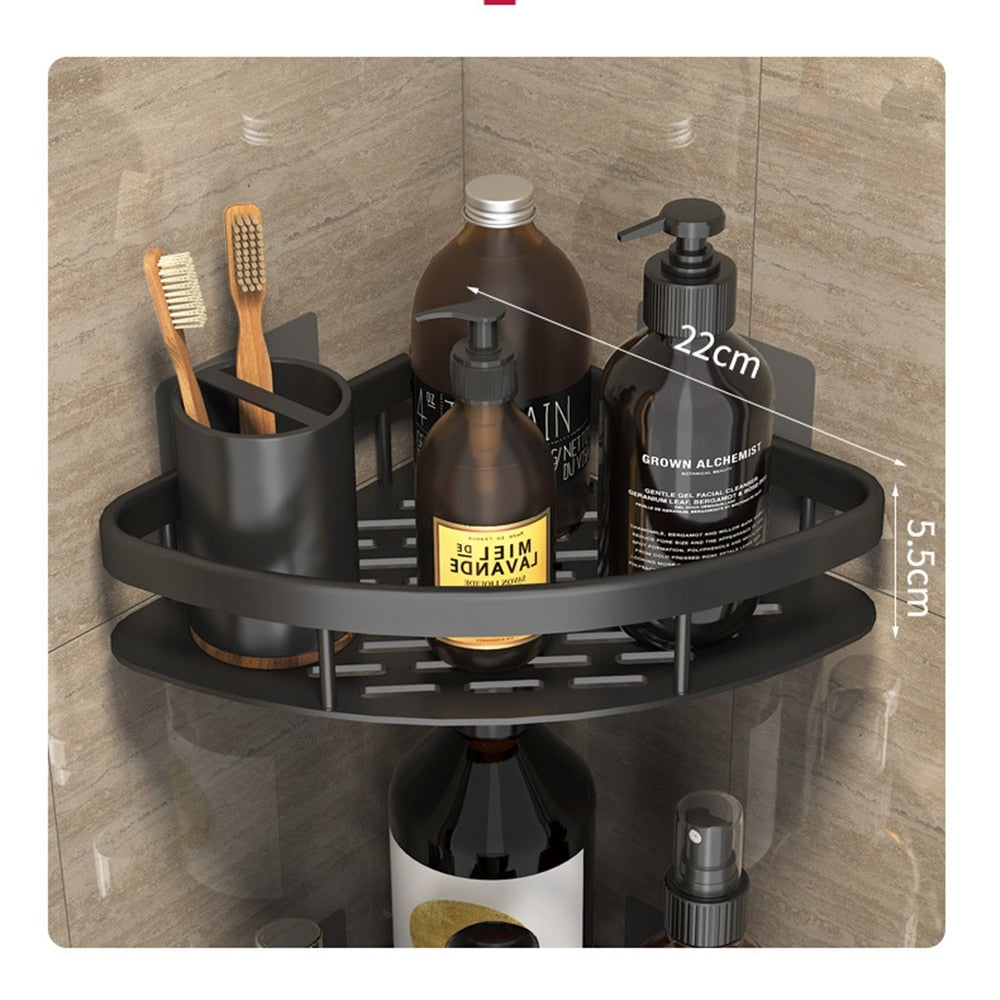 Junips | Metal Suction Cup Bathroom Shelves