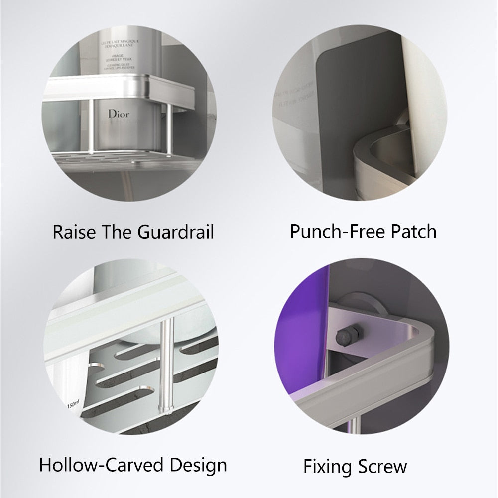Junips | Metal Suction Cup Bathroom Shelves
