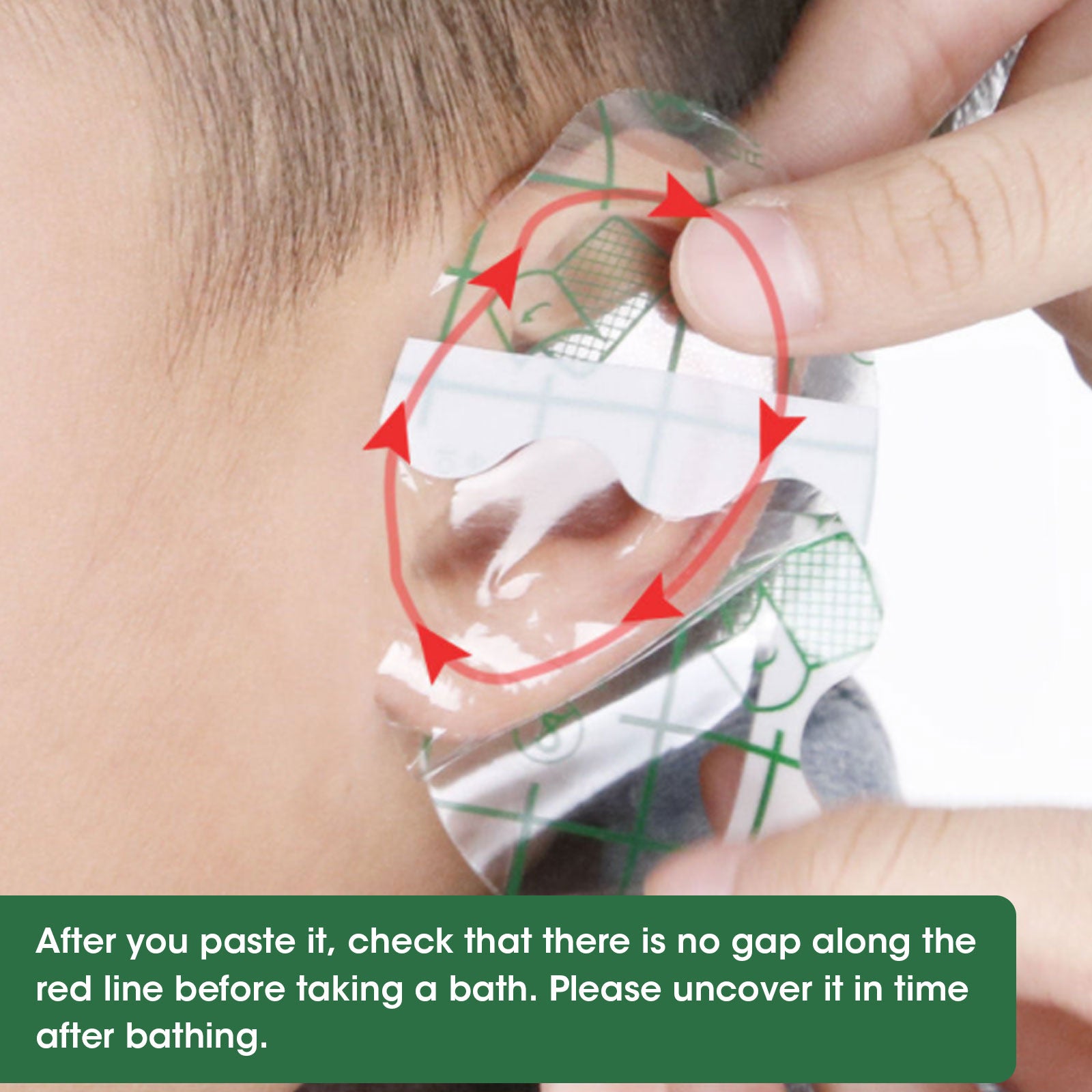 Junips | Disposable Waterproof Swimming Ear Covers | Antibacterial PU Membrane Adhesive Patches | Infant & Adult Multi-Pack