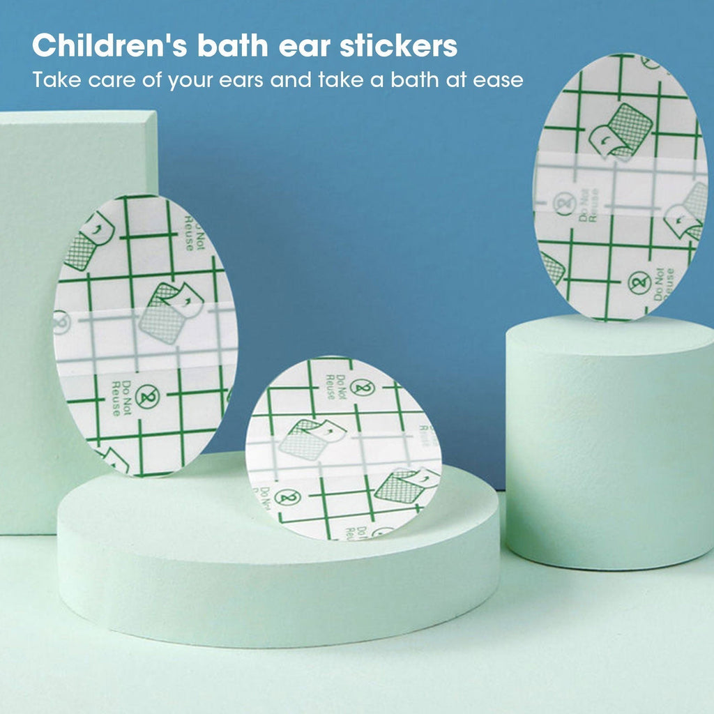 Junips | Disposable Waterproof Swimming Ear Covers | Antibacterial PU Membrane Adhesive Patches | Infant & Adult Multi-Pack