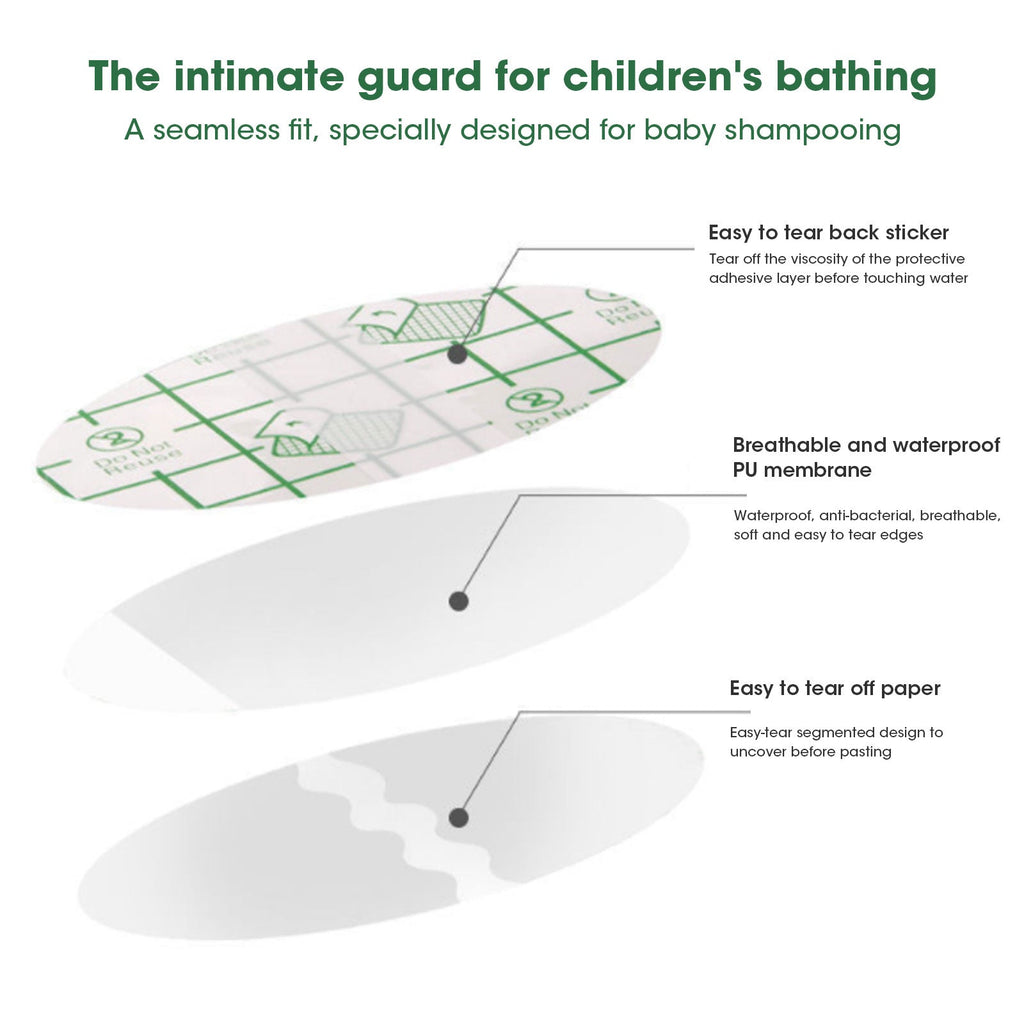 Junips | Disposable Waterproof Swimming Ear Covers | Antibacterial PU Membrane Adhesive Patches | Infant & Adult Multi-Pack
