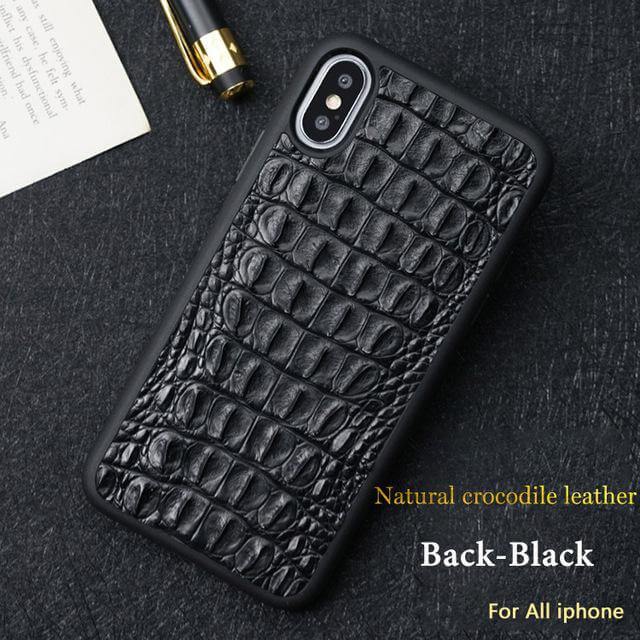 Junips | Real Handmade Crocodile Tail Back Abdomen Leather IPhone Case