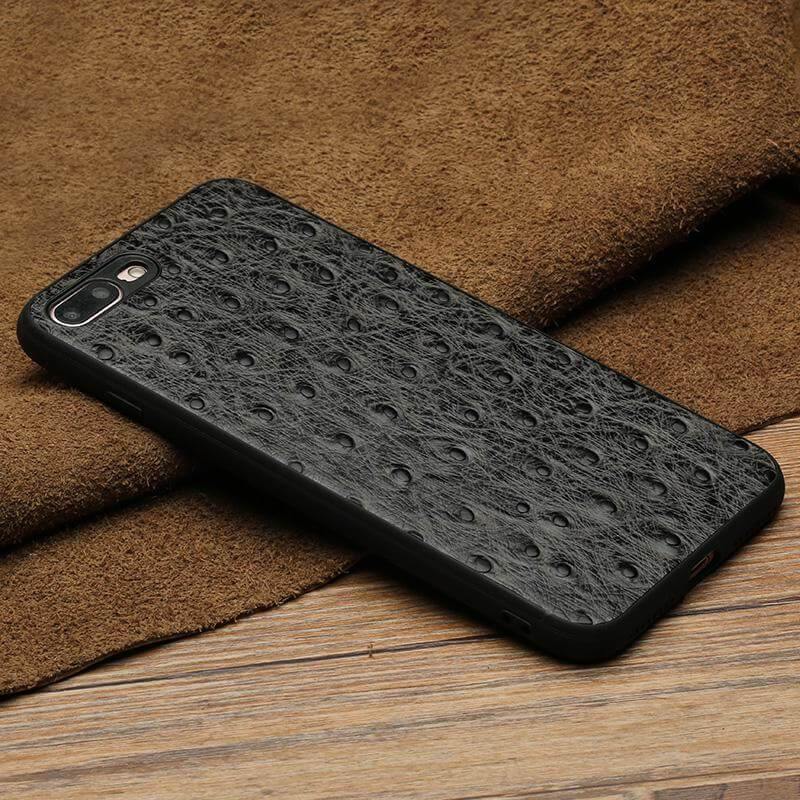 Junips | Genuine Leather Ostrich Skin Texture Iphone Cases