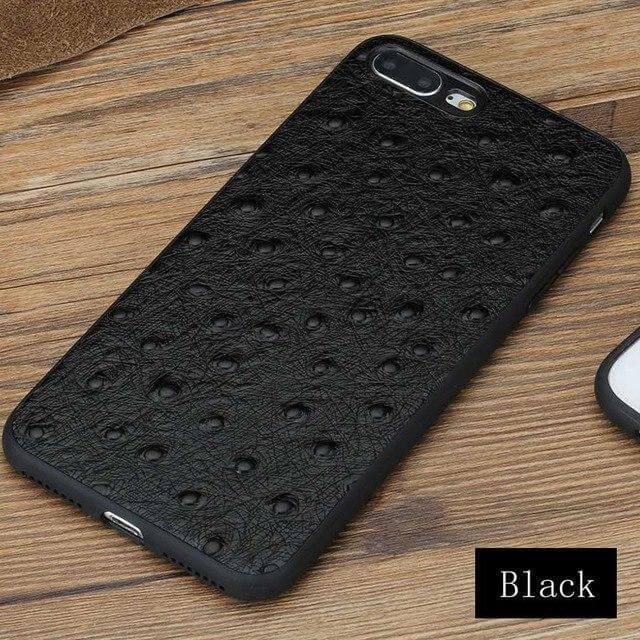 Junips | Genuine Leather Ostrich Skin Texture Iphone Cases