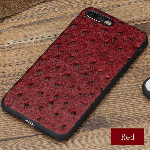 Junips | Genuine Leather Ostrich Skin Texture Iphone Cases