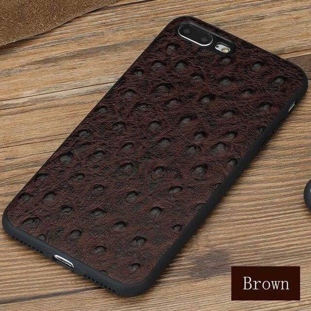 Junips | Genuine Leather Ostrich Skin Texture Iphone Cases
