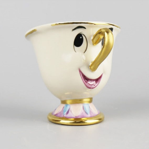 Junips | Limited Cartoon Beauty and the Beast Bone China Cup Tea Set Mrs. Potts and Chips Teapot Coffee Cups Set