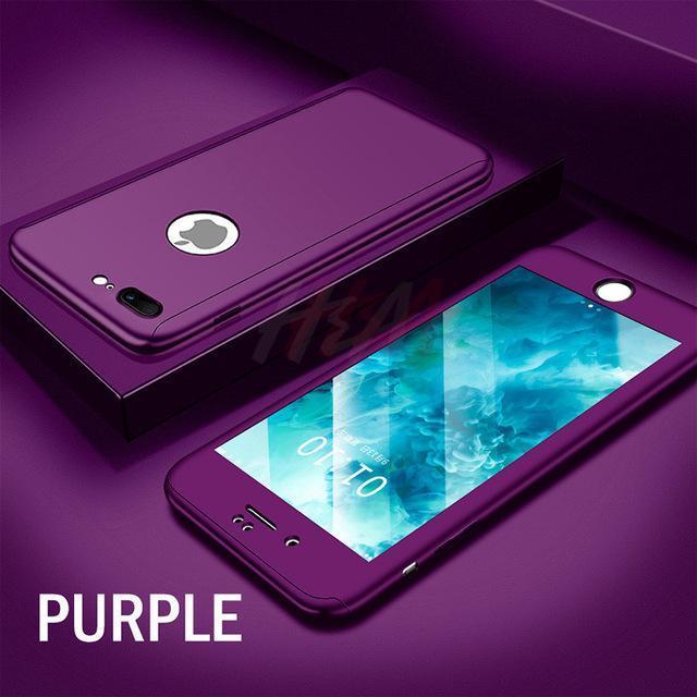 Junips | 360 Full Protection Phone Case For iPhone With Front Glass Cover