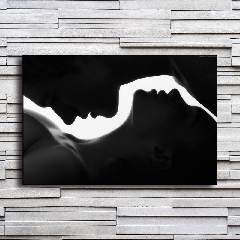 Junips | Man and Woman Silhouette - Canvas Wall Art Painting