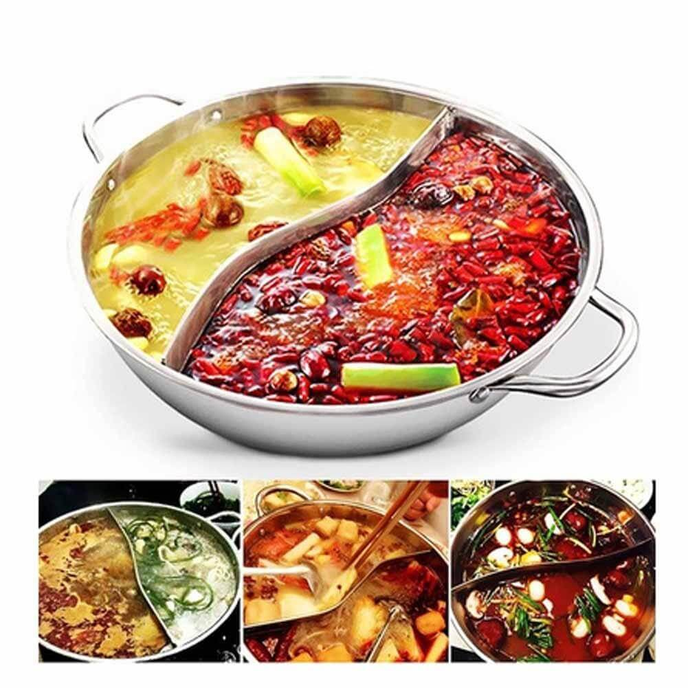Junips | Hot Pot Twin Split Stainless Steel Pan