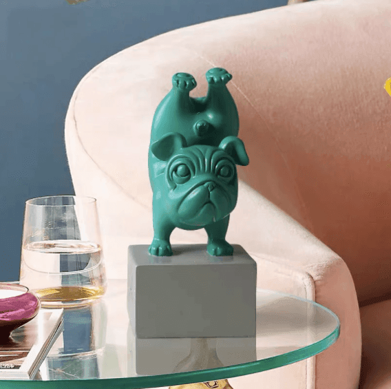 Junips | Resin Abstract Yoga Bulldog Figurine