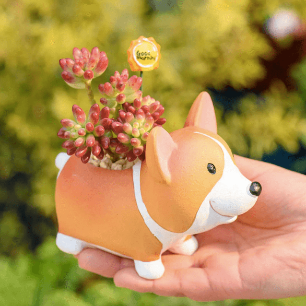 Junips | Resin Corgi Mini Flower Pot