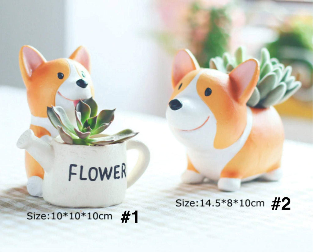 Junips | Resin Corgi Mini Flower Pot