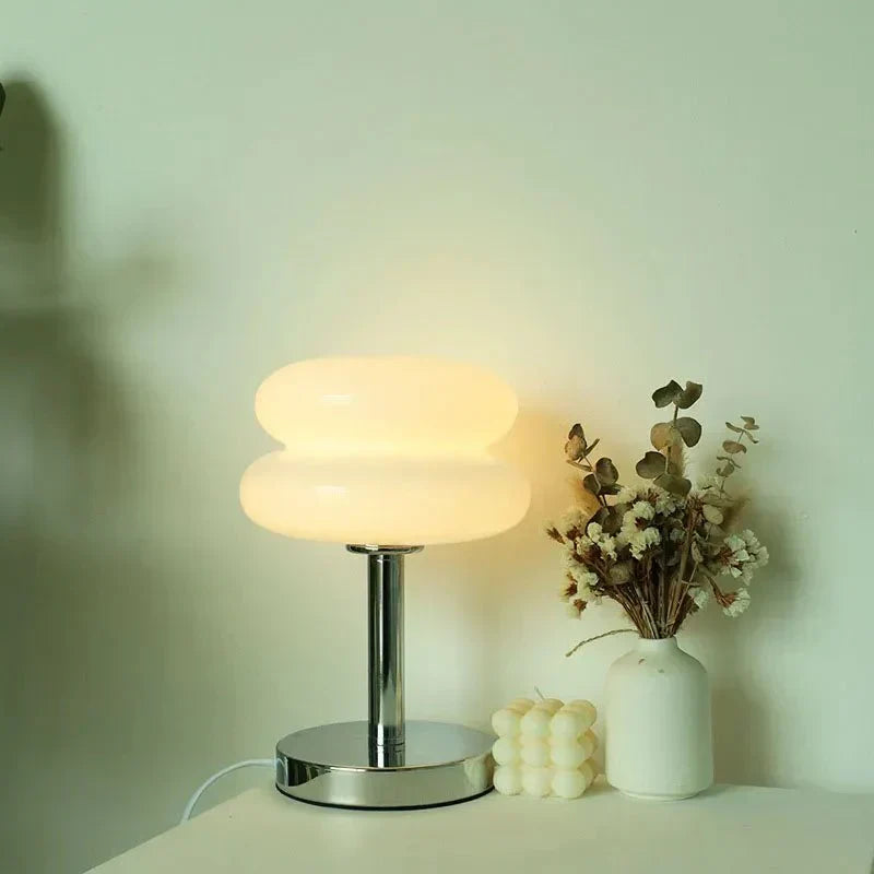 Junips | Retro Macaron Table Lamp made of colored glass
