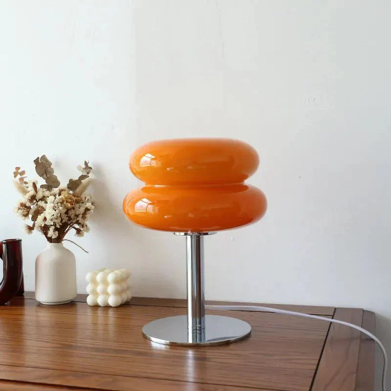 Junips | Retro Macaron Table Lamp made of colored glass