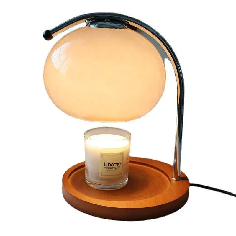 Junips | Glass table lamp in retro style with stand
