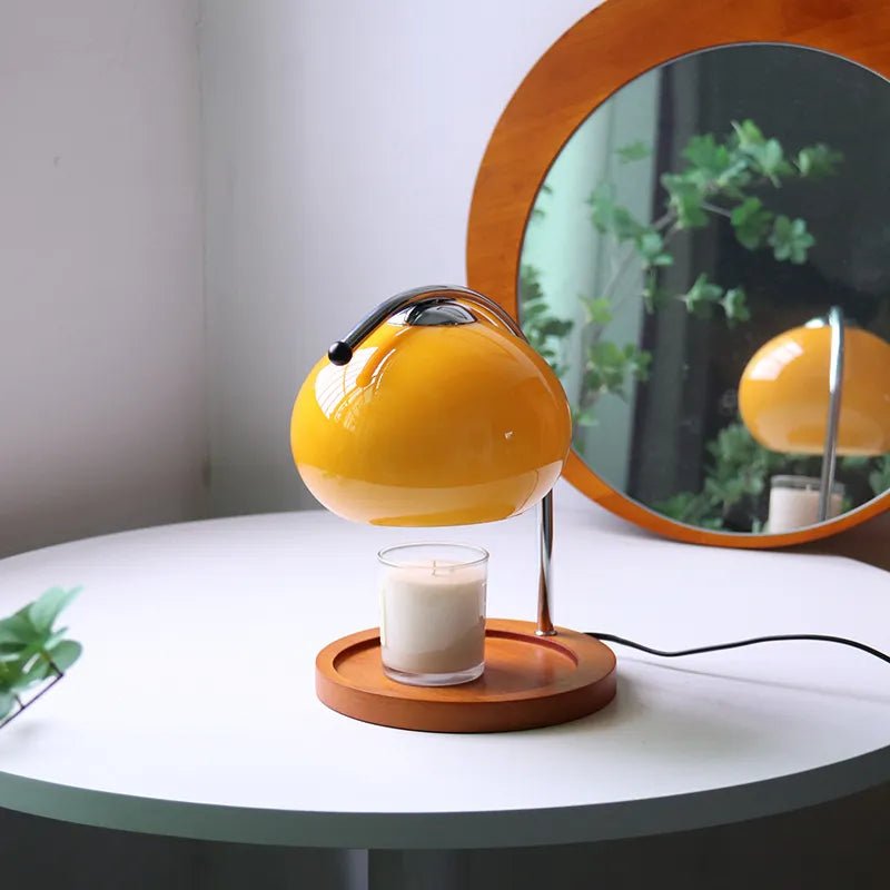 Junips | Glass table lamp in retro style with stand
