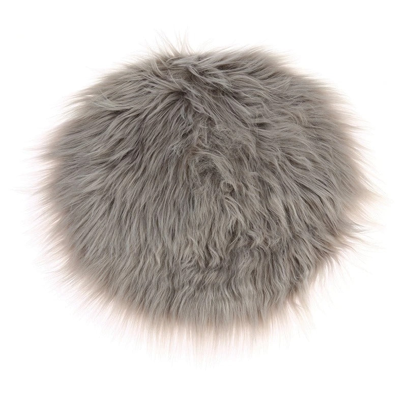 Junips | Faux Fur Round Seat Cushion
