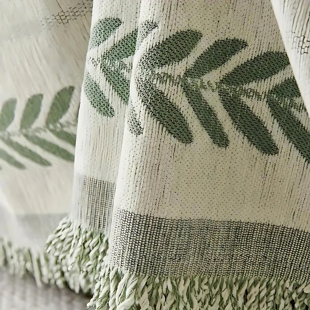 Junips | Rustic Cotton Tassel Sofa Cover