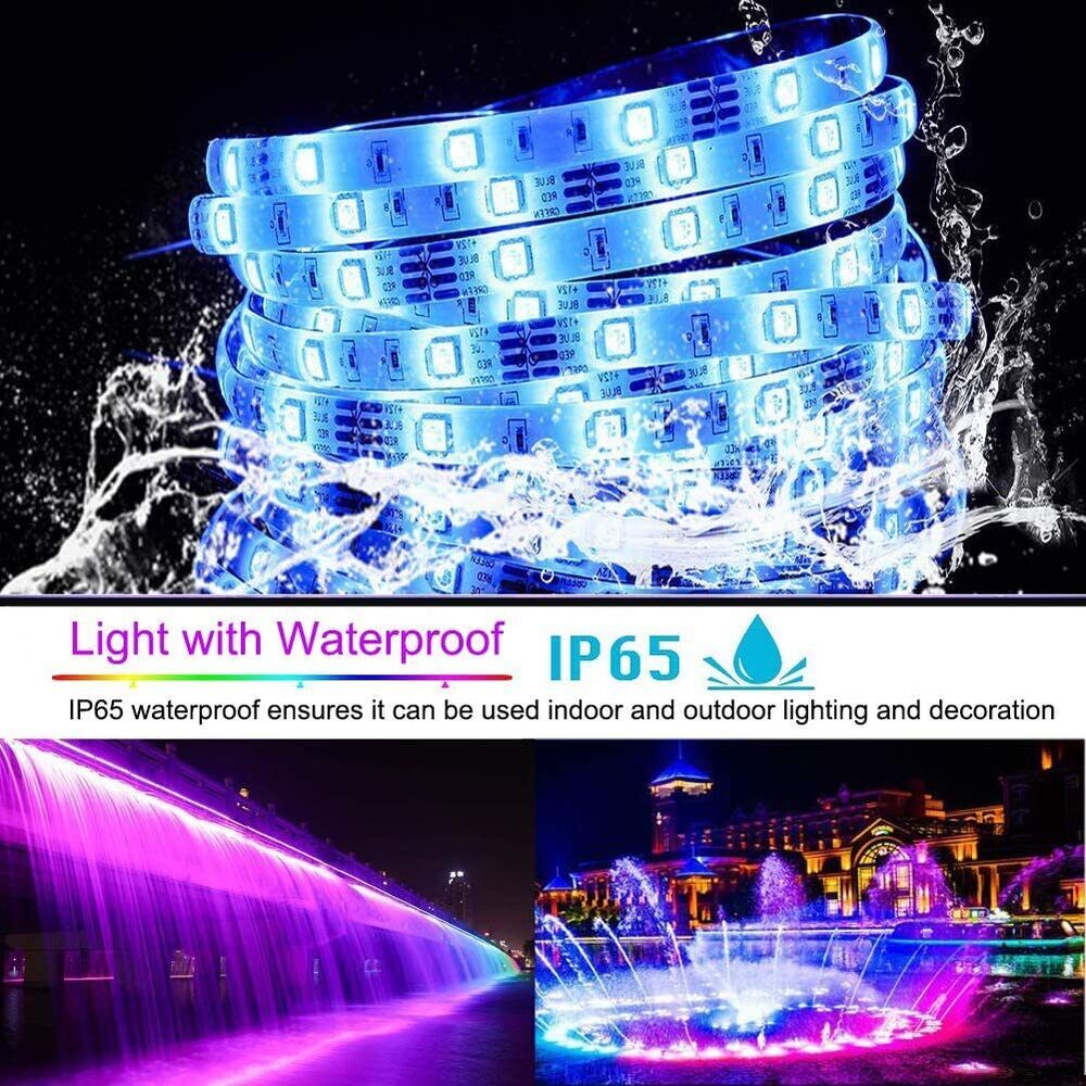 Junips | LED Light Strip, 30 m, 15 m, Music Synchronization, Bluetooth, 5050, RGB Ambient Light with Remote Control
