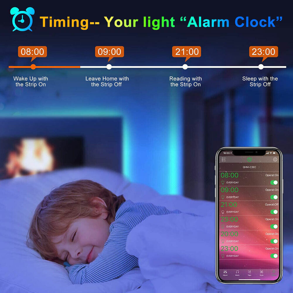 Junips | LED Light Strip, 30 m, 15 m, Music Synchronization, Bluetooth, 5050, RGB Ambient Light with Remote Control