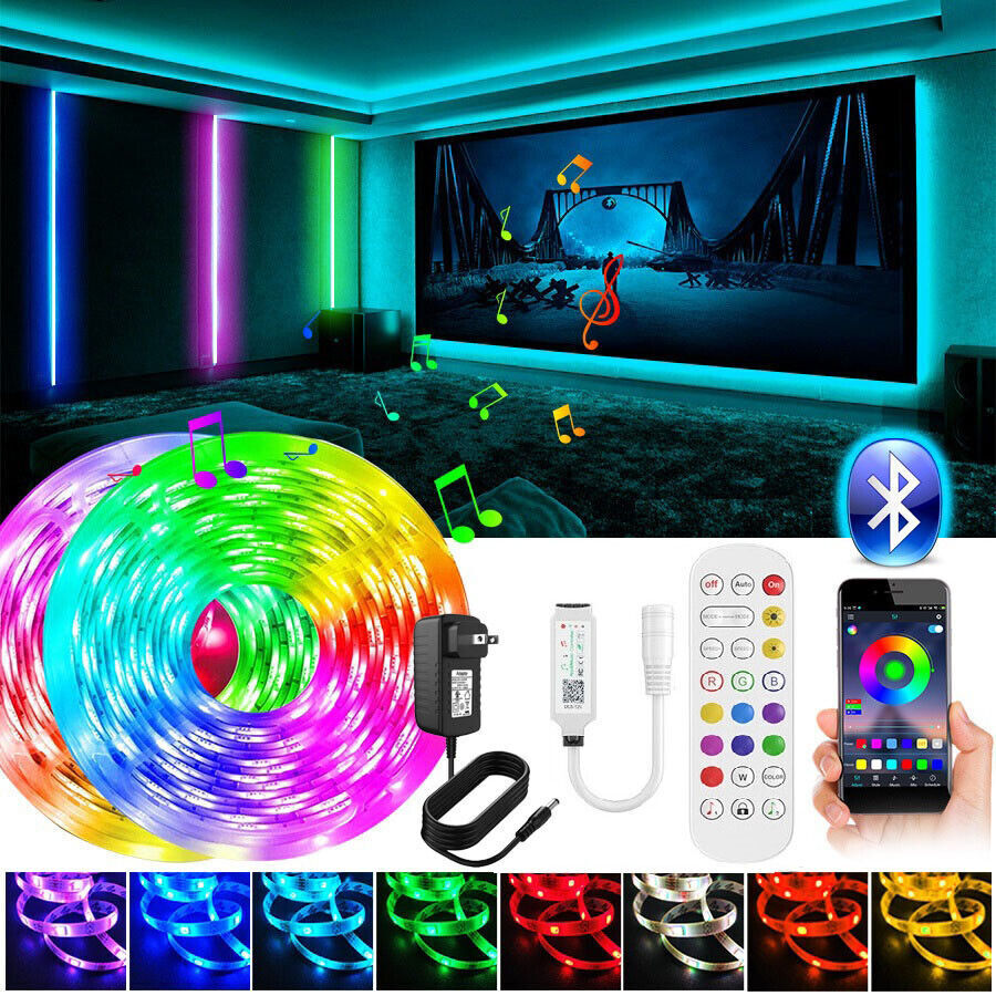 Junips | LED Light Strip, 30 m, 15 m, Music Synchronization, Bluetooth, 5050, RGB Ambient Light with Remote Control