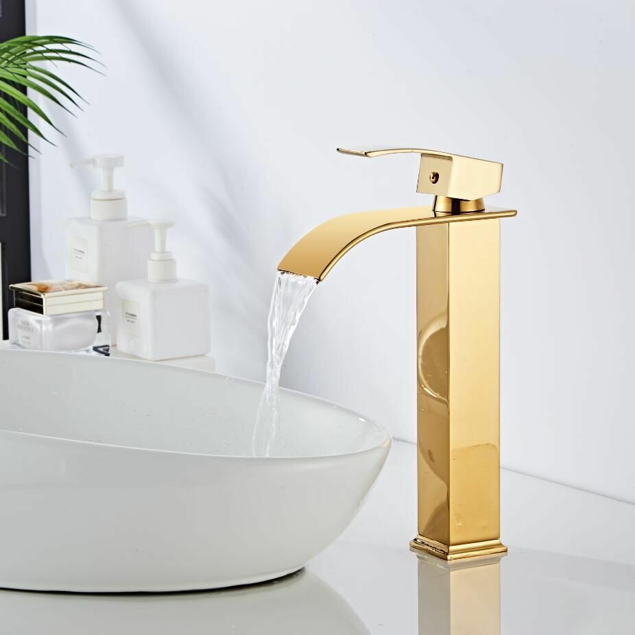 Junips | Vanity faucet waterfall faucet brass vanity faucet mixer tap