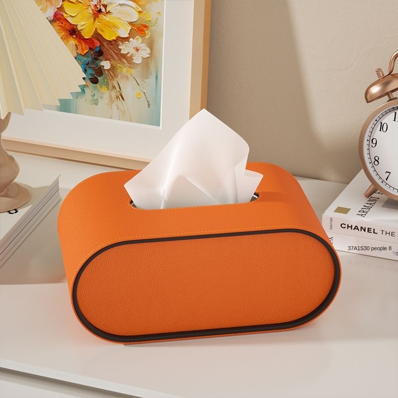 Junips | Tissue box - Oval Elegance - Leather design - Functional & Stylish