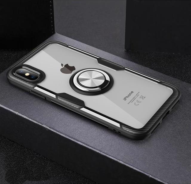 Junips | Magnetic Ring Carbon Fiber iPhone Case