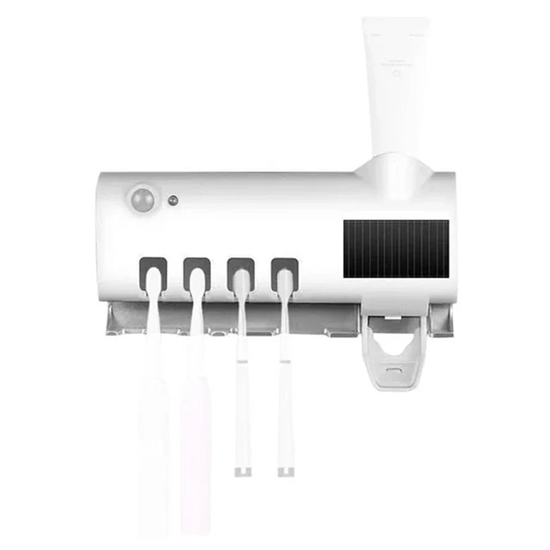 Junips | Smart UV Light Sterilizer Toothbrush Holder, Wall Mounted Toothpaste Dispenser