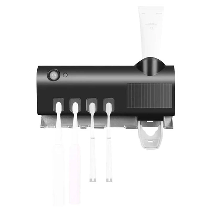 Junips | Smart UV Light Sterilizer Toothbrush Holder, Wall Mounted Toothpaste Dispenser