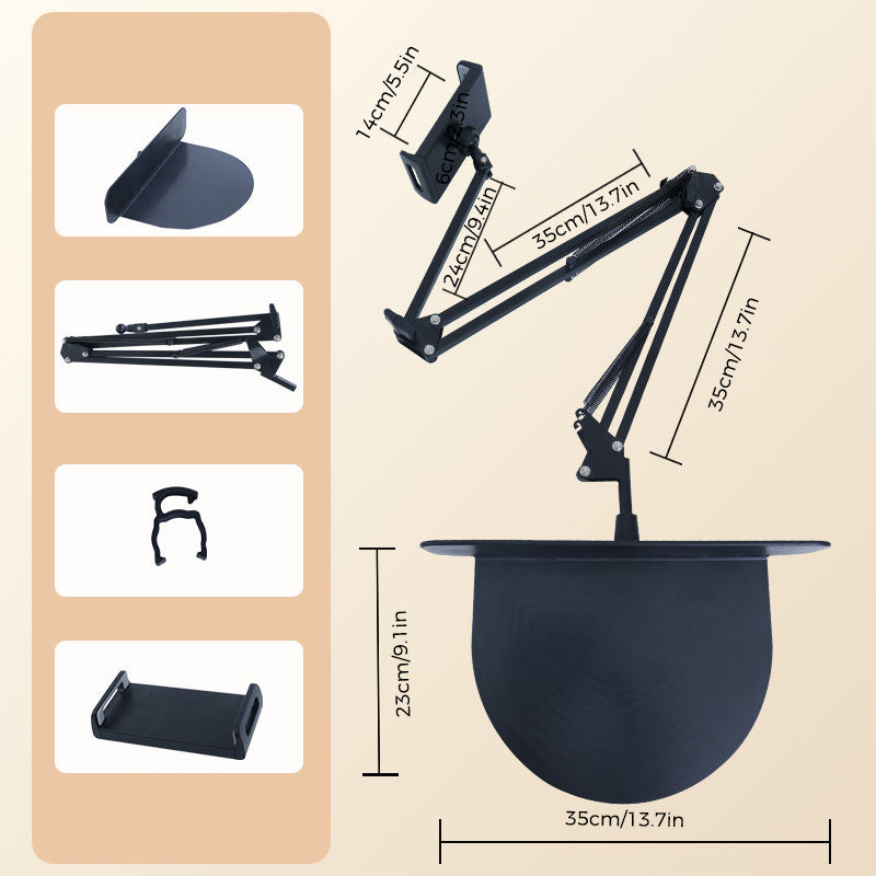 Junips | Extendable, concealed phone/tablet holder at the bed