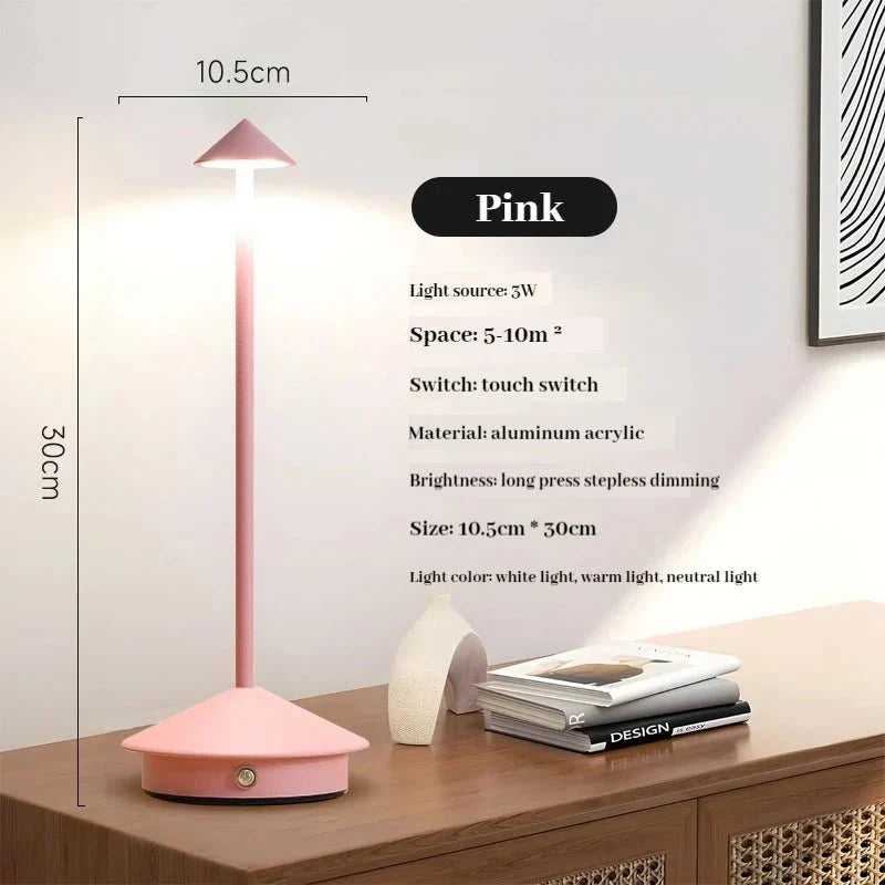 Junips | Elegant rechargeable metallic table lamp