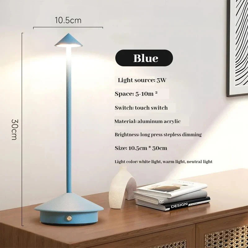 Junips | Elegant rechargeable metallic table lamp