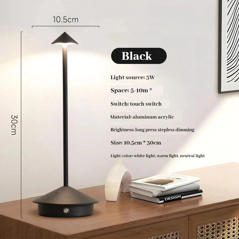Junips | Elegant rechargeable metallic table lamp