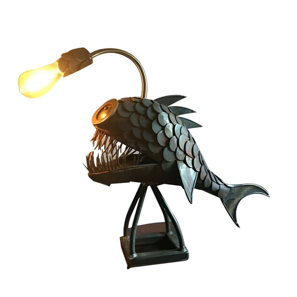 Junips | Steampunk Angler Fish Lamp – Cool & Unusual Floor Lamp for Your Home