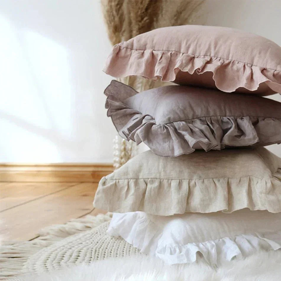 Junips | Soft Linen Ruffle Pillowcase