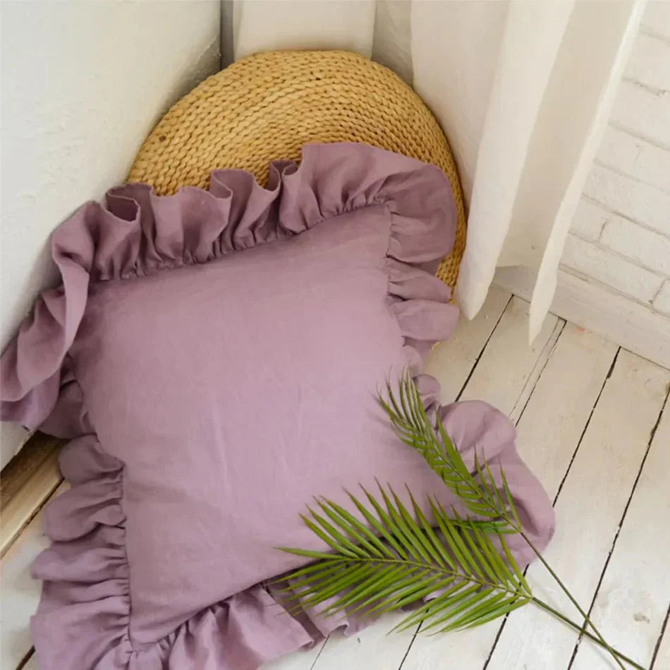 Junips | Soft Linen Ruffle Pillowcase