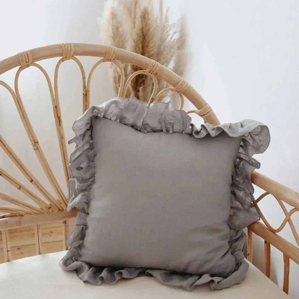 Junips | Soft Linen Ruffle Pillowcase