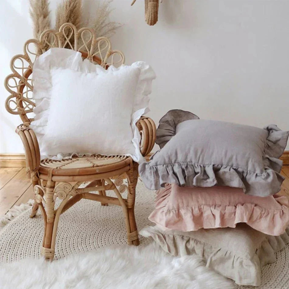 Junips | Soft Linen Ruffle Pillowcase